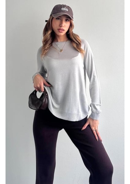 Kadın Italyan Yaka Yanları Yırtmaç Detaylı Ince Triko Kazak fiyatları