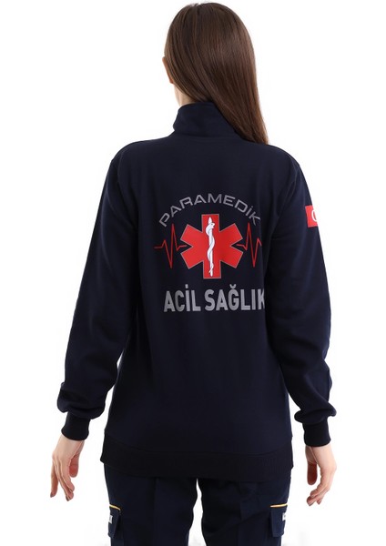 Paramedik Sweatshirt Kışlık Unisex Balıkçı Yaka - Lacivert fiyatları