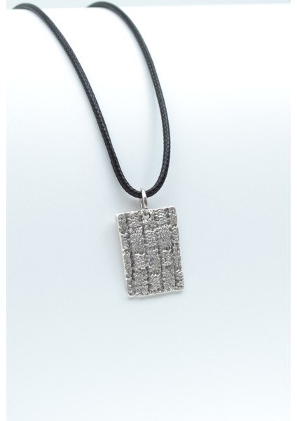 Trend Gümüş Kaplama Deri Ip Kolye