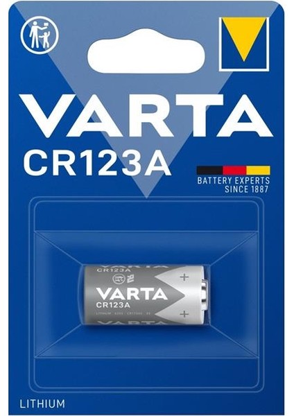CR123A 3 Volt Lityum Pil Tekli