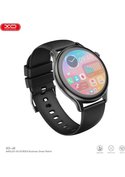 J6 Yuvarlak Slim Kasa IP68 Sertifikalı Suya Dayanıklı Android iPhone Uyumlu Akıllı Saat