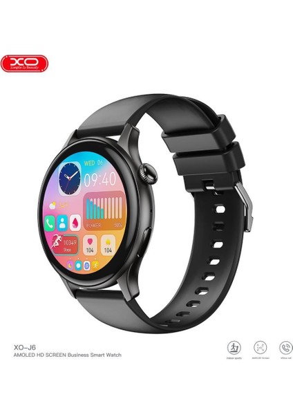 J6 Yuvarlak Slim Kasa IP68 Sertifikalı Suya Dayanıklı Android iPhone Uyumlu Akıllı Saat fiyatları