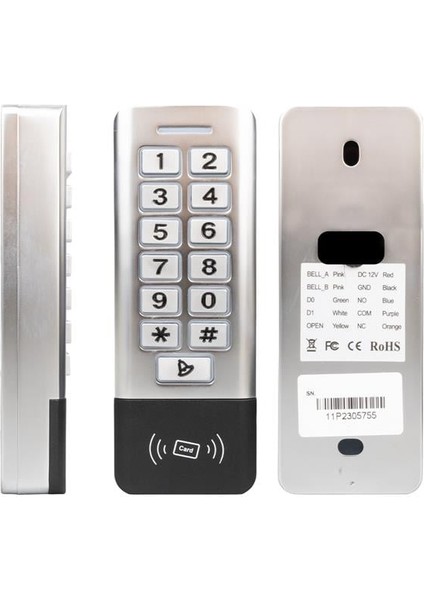 Novacom NC-MS11P Metal Wp Şifre Matik Kart Okuyuculu Su Geçirmez