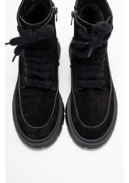 Mına Siyah Süet Hakiki Deri Kadın Postal Bot fiyatları