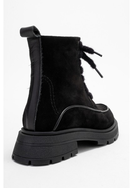 Mına Siyah Süet Hakiki Deri Kadın Postal Bot indirimleri