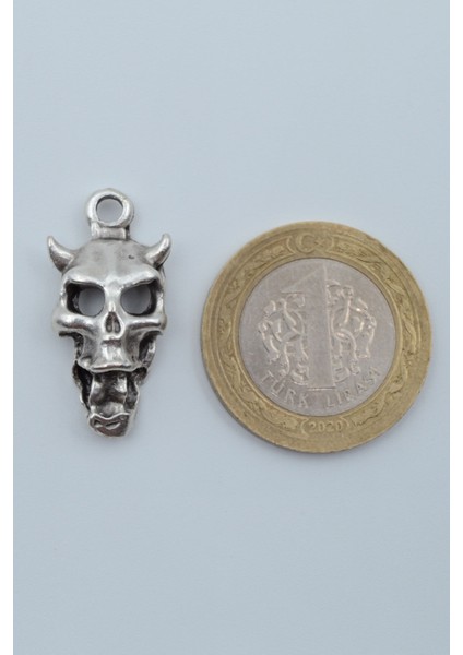 Minimal Diablo - Şeytan Gümüş Kaplama Deri Ip Kolye fırsatları