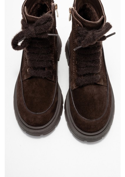 Mına Kahverengi Süet Hakiki Deri Kadın Postal Bot fiyatları