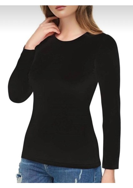 Mc Morcity Elit Kadın 4'lü Elestan Pamuklu Likralı Uzun Kol Body 2203