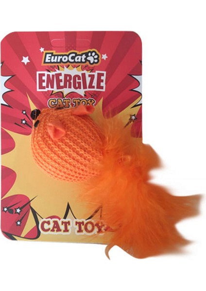 Techmrt Eurocat Kedi Oyuncağı Tombik Tük Kuyruklu Fare 12CM