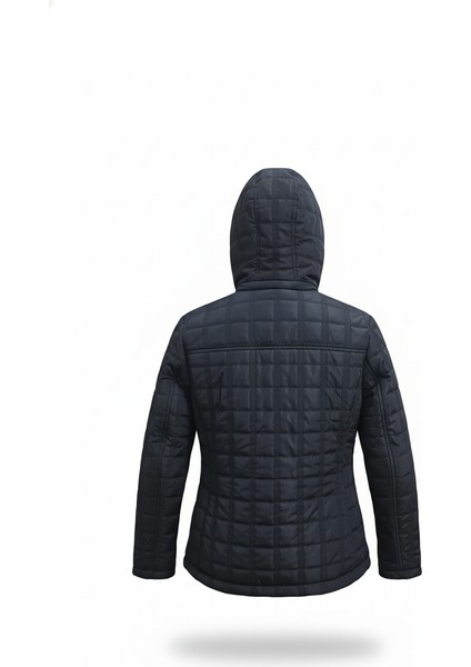 Erkek Siyah Kapüşonlu Içi Kürklü Şişme Mont & Kaban Su Itici Rüzgar Geçirmez Kapitone Klasik Comfort modelleri