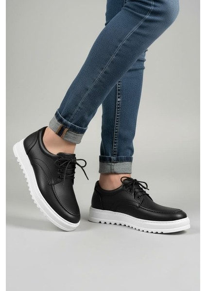 JY-T12X Arts Bağcıklı Cilt Erkek Günlük Spor Klasik Ayakkabı Cbt - Siyah modelleri