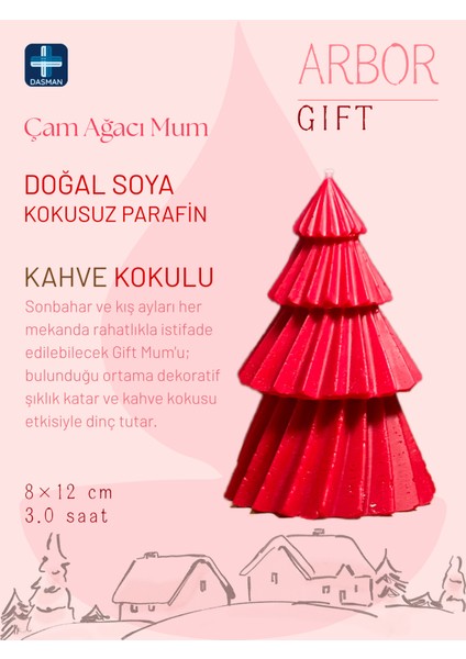 Arbor Gift Doğal Soya Kahve Kokulu Çam Ağacı Mum