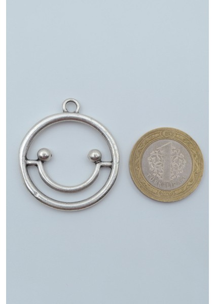 Gülen Yüz- Smile Gümüş Kaplama Deri Ip Kolye fırsatları