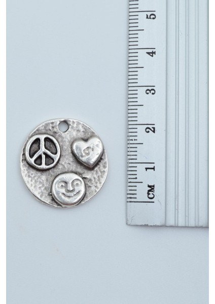 Barış Sembolü - Kalp -Gülen Surat Gümüş Kaplama Deri Ip Kolye modelleri