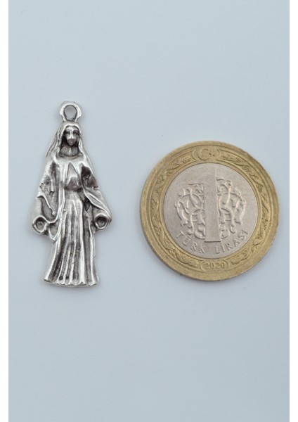 Minimal Meryem Ana Gümüş Kaplama Deri Ip Kolye fırsatları