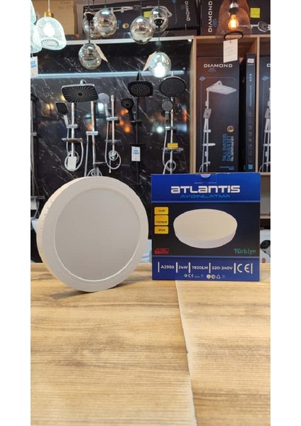 24 Watt Oval Beyaz Kasa Beyaz Işık Sıva Üstü LED Panel 6500K