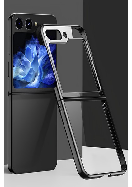 Samsung Galaxy Z Flip 5 Uyumlu Kıpta Full Koruma Lensli Kılıf
