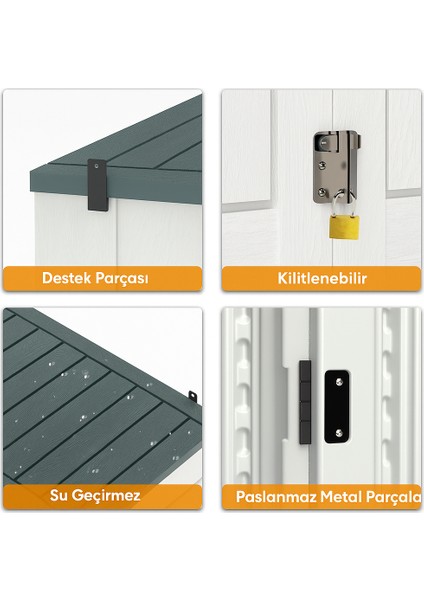 Metal Raflı Bahçe Depolama Dolabı fırsatları