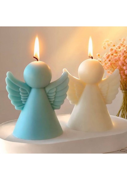 Yılbaşı Perisi Kanatlı Melek Silikon Mum Kalıb