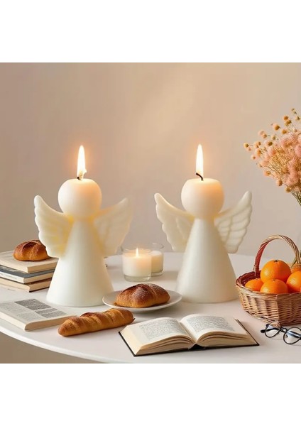 Yılbaşı Perisi Kanatlı Melek Silikon Mum Kalıb