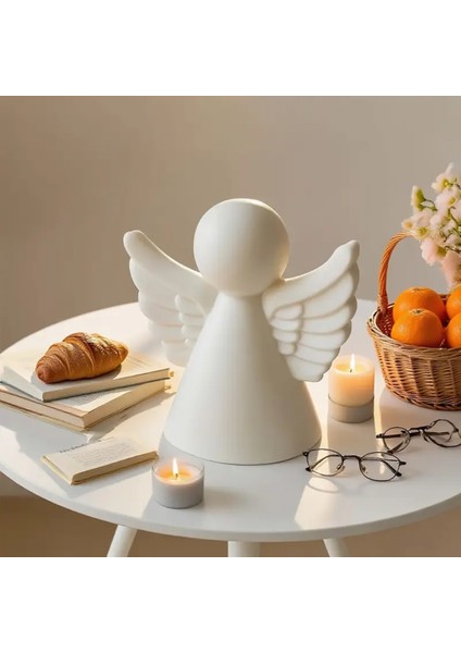 Yılbaşı Perisi Kanatlı Melek Silikon Mum Kalıb