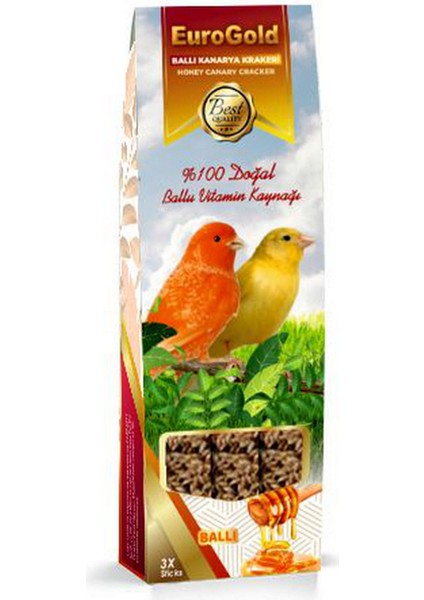 Techmrt Eurogold Kanarya Balli Krakeri Üçlü 100G x 2 Adet