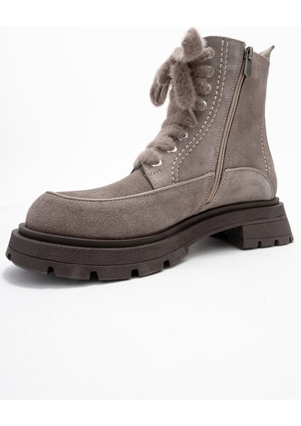 Mına Vizon Süet Hakiki Deri Kadın Postal Bot fırsatları
