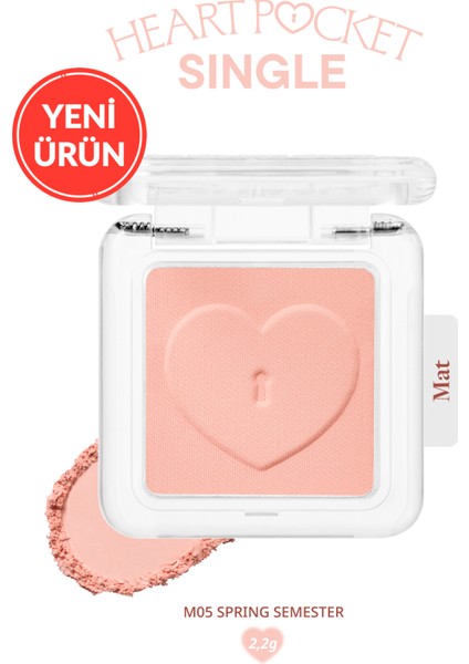 Kişiselleştirilebilir Mat Tekli Far PERIPERA Heart Pocket Single (M05 Spring Semester)