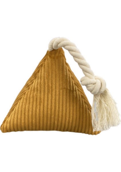 Techmrt Pet Comfort Ipli Prizma Köpek Oyuncağı Sarı 12X25CM