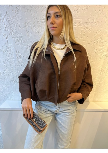 Kahverengi Bomber Ceket