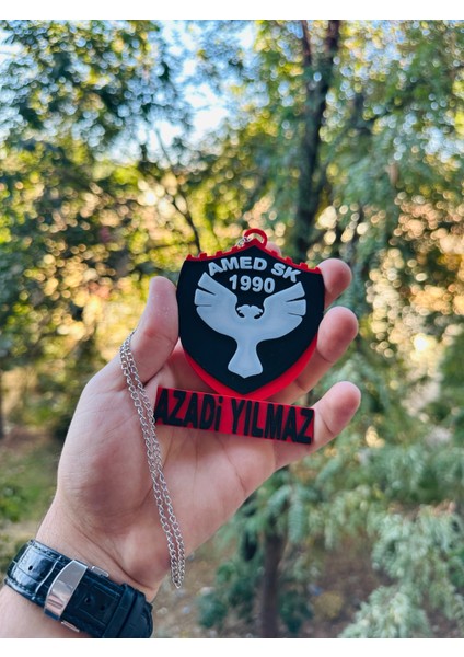 ORJIN3D Kişiye Özel Isimli Amed Spor Dikiz Aynalık Araç Içi Aksesuar Dikiz Ayna Süsü Amedspor