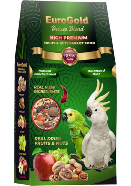 Techmrt Eurogold Deluxe Papağan Fruits-Nuts 650 gr x 2 Adet