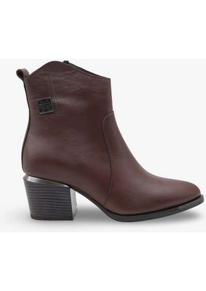 Veronika Inna Kadın Hakiki Deri Topuklu Bot