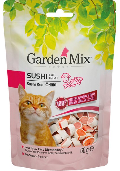 Techmrt Garden Mıx Kuzulu Sushi Kedi Ödülü 60 gr