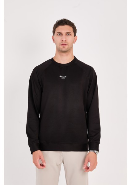 Rahat Kesim Dokulu Ottoman Kumaş Baskılı Erkek Sweatshirt -R2601 fiyatları