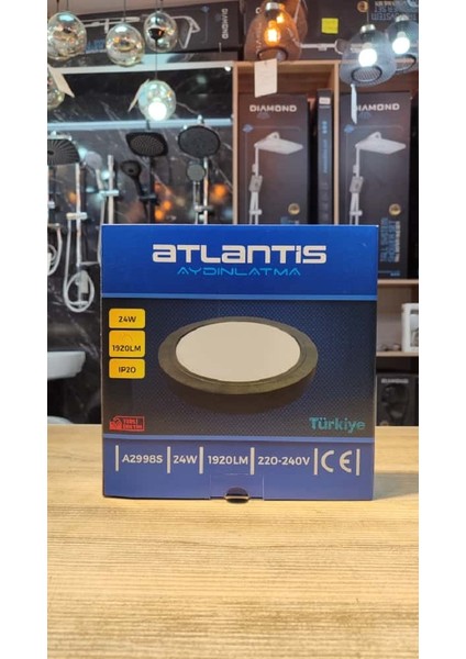 24 Watt Oval Siyah Kasa Beyaz Işık Sıva Üstü LED Panel 6500K fırsatları