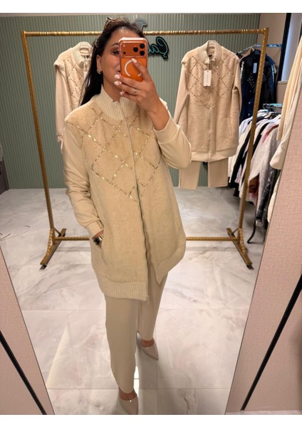 Angora Yelek Modal Tunık Pantolon Takım