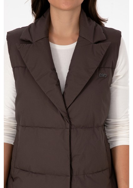 Kadın Koyu Kahverengi Yelek (Dokuma) 50308605-VR084