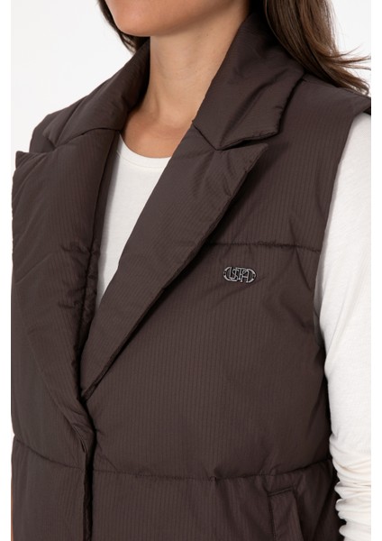 Kadın Koyu Kahverengi Yelek (Dokuma) 50308605-VR084