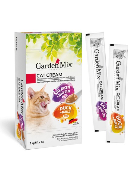 Techmrt Garden Mix Kedi Kremasi Xxl Somon Ördek 24 x 15 gr