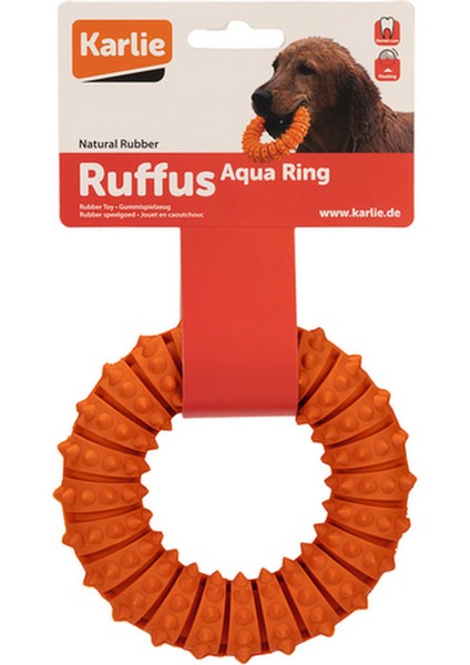 Techmrt Karlıe Plastik Halka Köpek Oyuncağı Turuncu 12