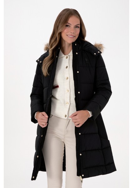 Kadın Siyah Kaban 50308001-VR046