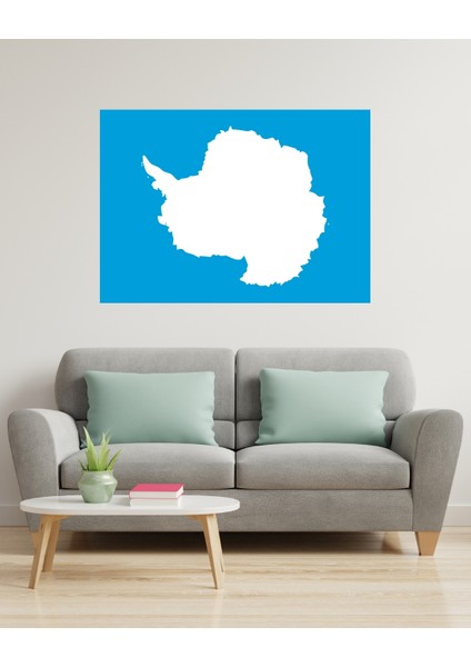 Antartika Bayrağı Dijital Baskı Poster (Çerçevesiz)