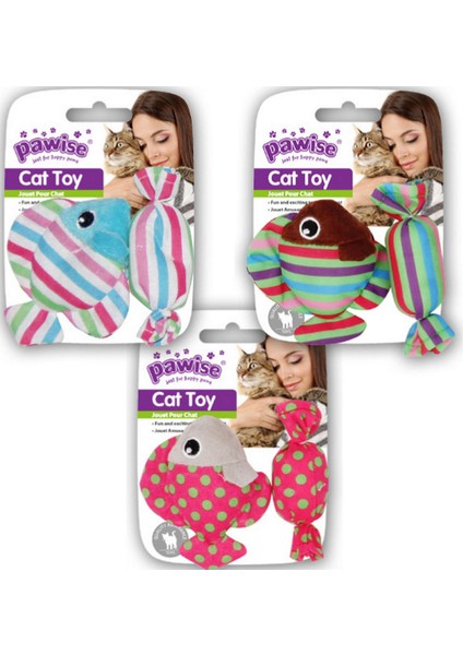 Techmrt Pawise Şeker - Balık Kedi Oyuncağı