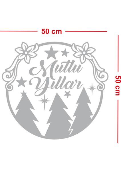 Yeni Yıla Özel Mutlu Yıllar Yazısı Yılbaşı Ağacı Süslemeleri Yılbaşı Cam Vitrin Stickerı modelleri