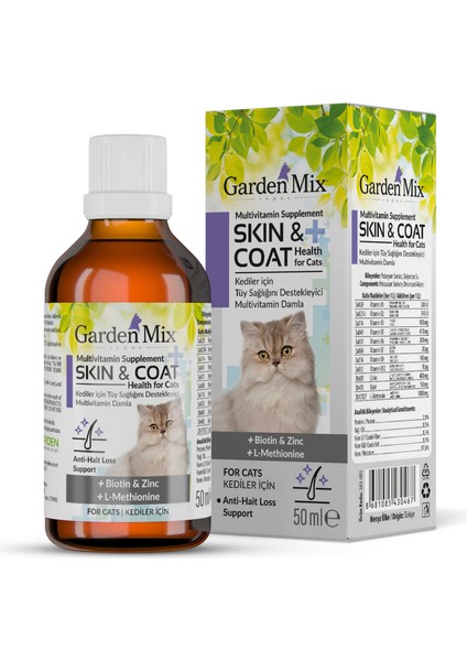 Techmrt Garden Mix Kedi Tüy Sağliği Damlasi 50 ml x 2 Adet