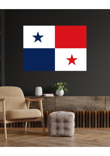 Panama Bayrağı Dijital Baskı Poster (Çerçevesiz) modelleri