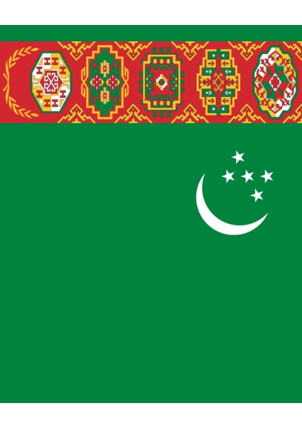 Türkmenistan Bayrağı Dijital Baskı Poster (Çerçevesiz) modelleri