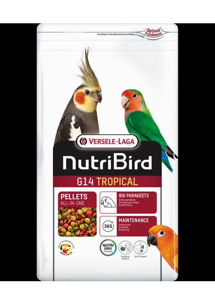 Techmrt Versele Laga Nutrıbırd G14 Tropıcal Paraket Pelet Yem 10KG fiyatları