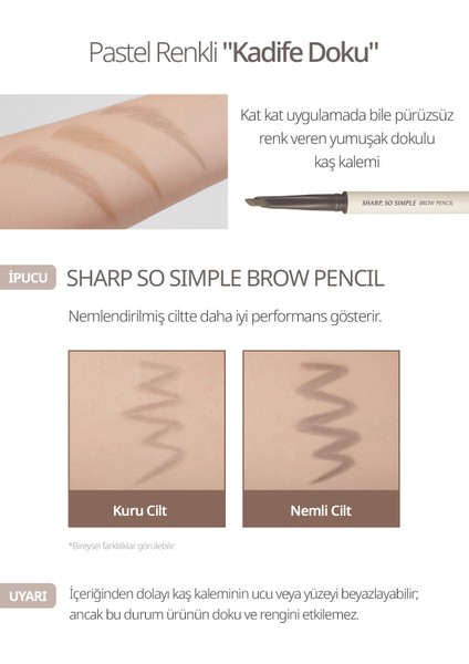 Ince ve Kalın Çizim Sunan, Fırçalı Kaş Kalemi Clıo Sharp So Simple Brow Pencil (01 Taupe Gray) fırsatları